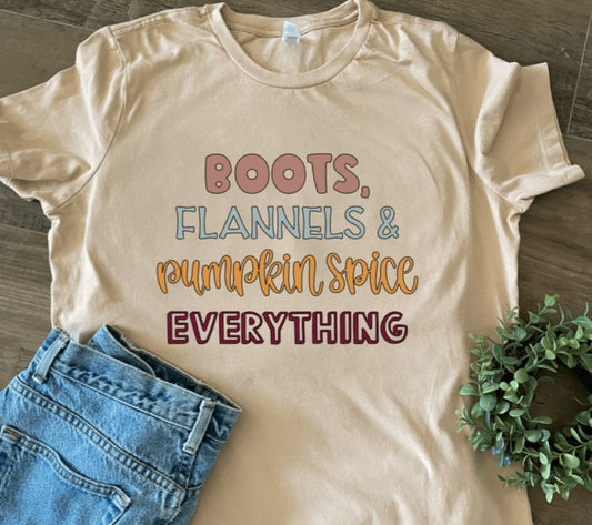 Boots Flannels Pumpkin Spice Tee