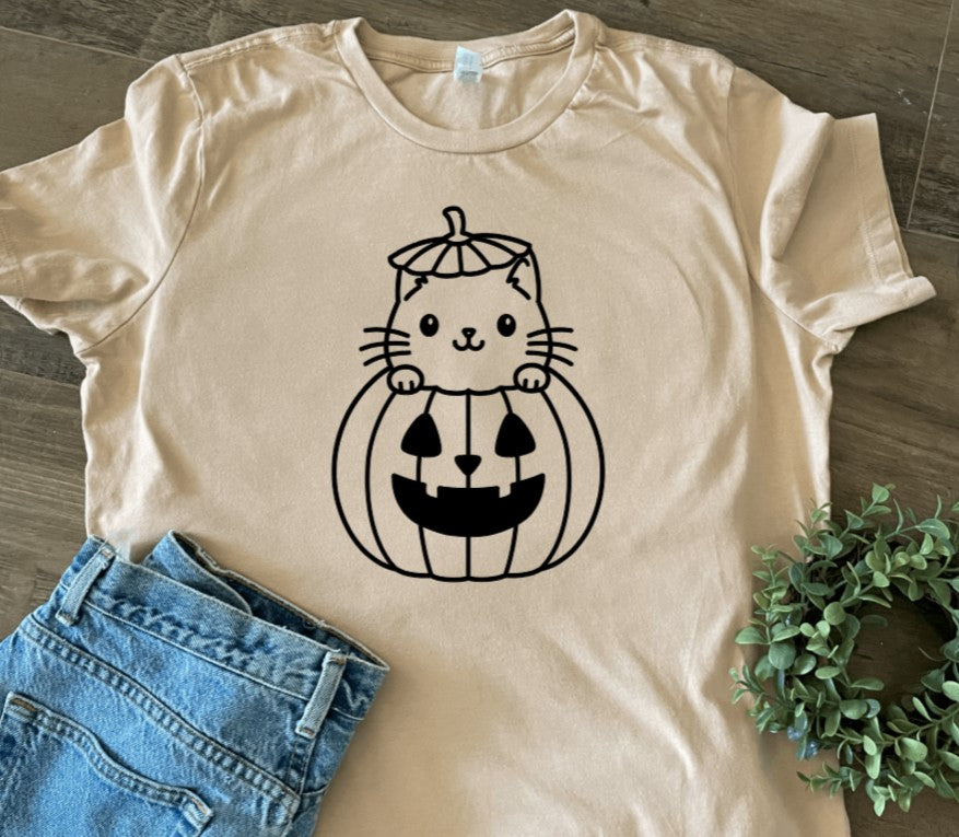Pumpkin Kitty Tee