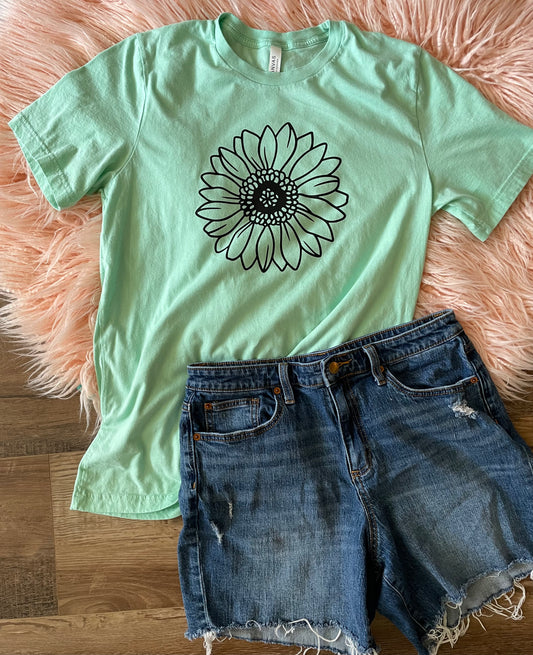 Mint Flower Tee